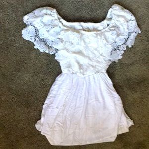 Off shoulder white dress EVERYTHING IS 5 FOR $10!